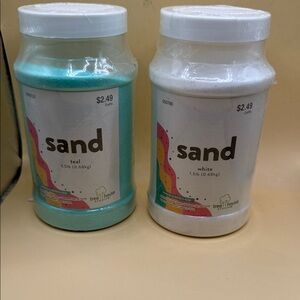 Sand Jar Set — Teal & White Craft Sand